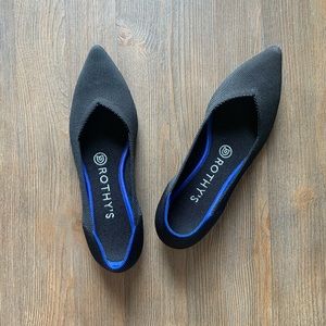 Rothy’s Black Pointed Toe Flats - Size 7.5
